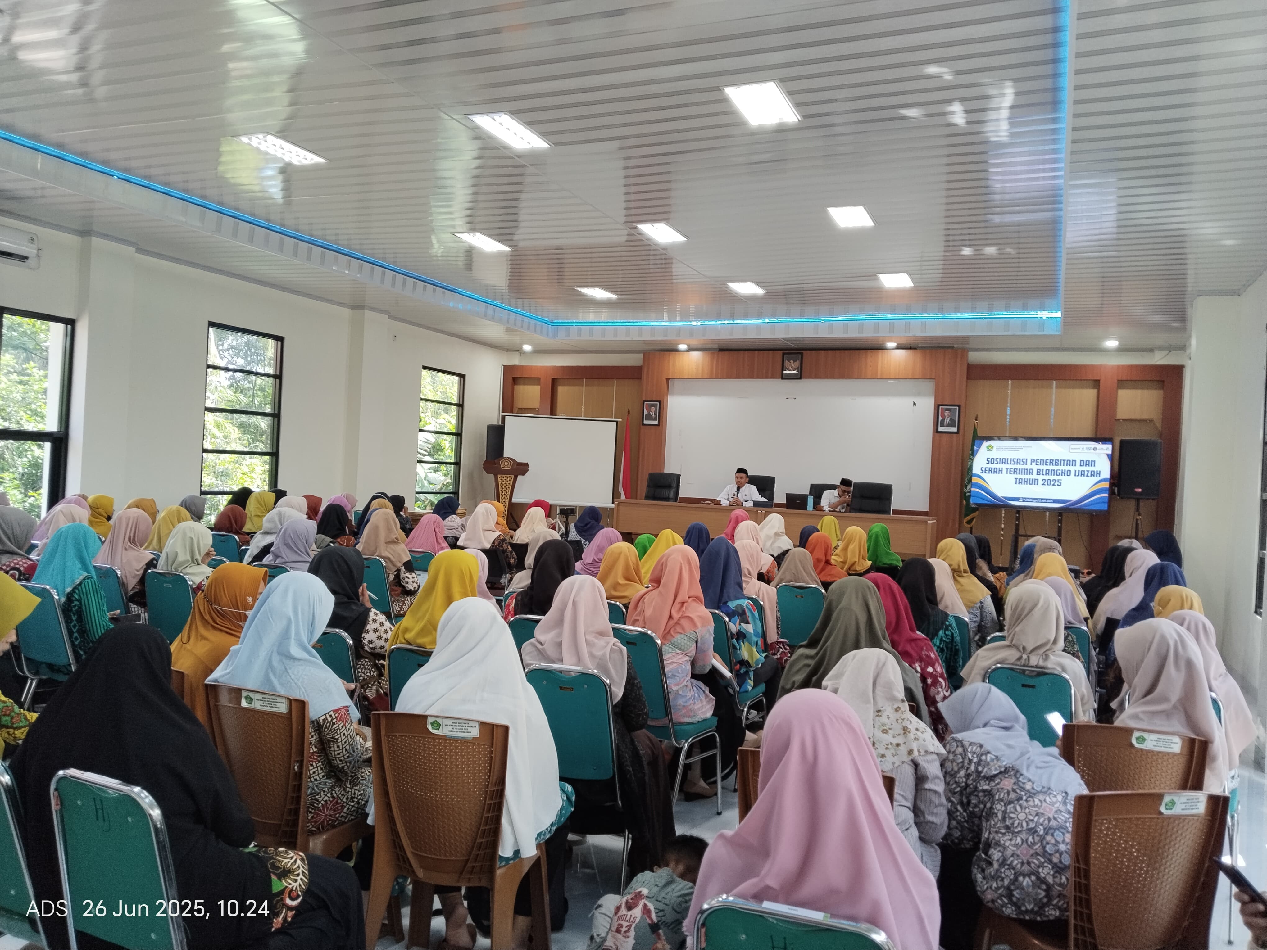 Seksi Penma mengadakan Sosialisasi dan Serah Terima Blangko Ijazah kepada RA/BA/TA di Kabupaten Purbalingga