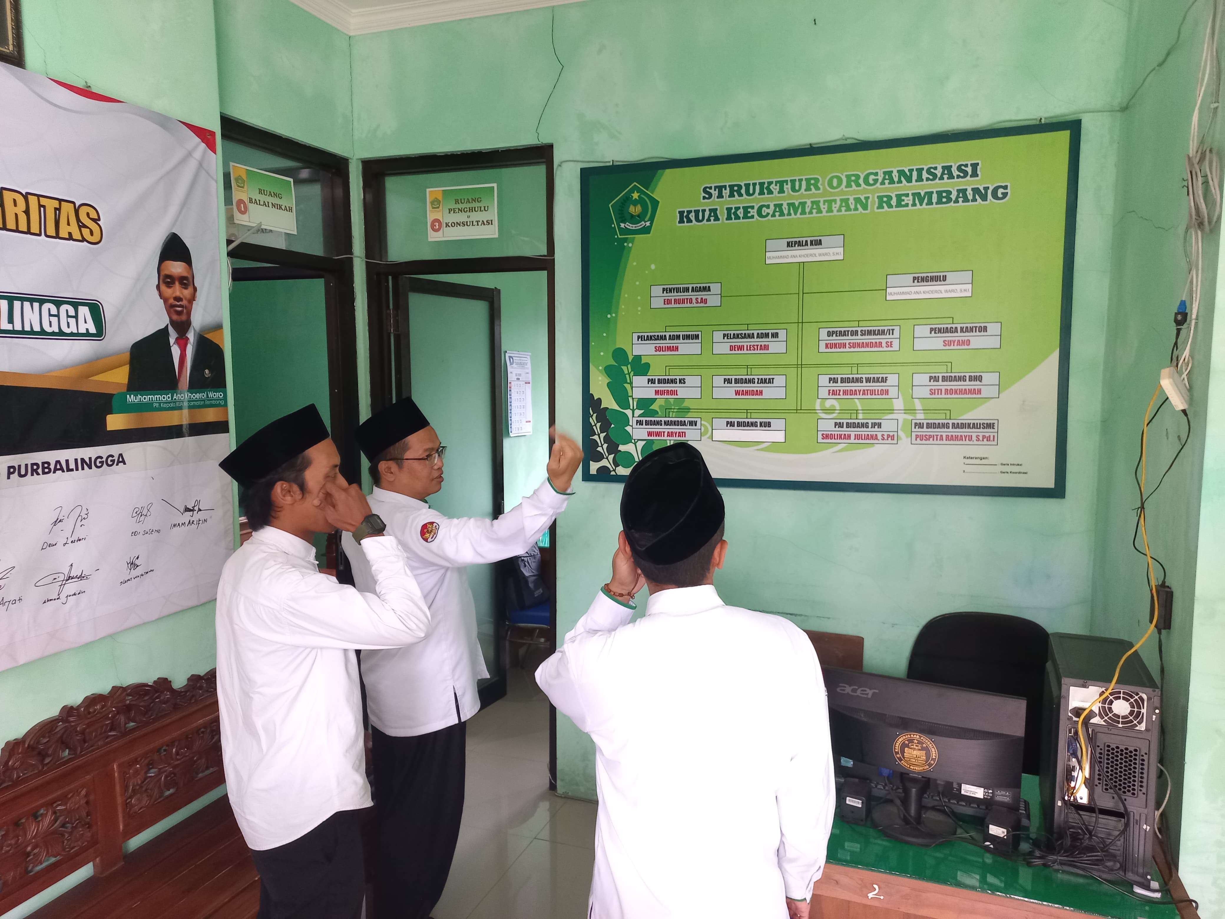 Monev Pembangunan Zona Integritas di KUA Rembang