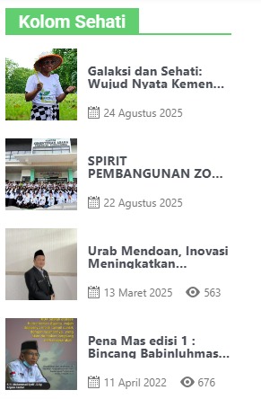 Internalisasi Nilai ZI Kemenag Purbalingga Optimalkan Kolom menulis di Web melalui Program Kolom Sehati.