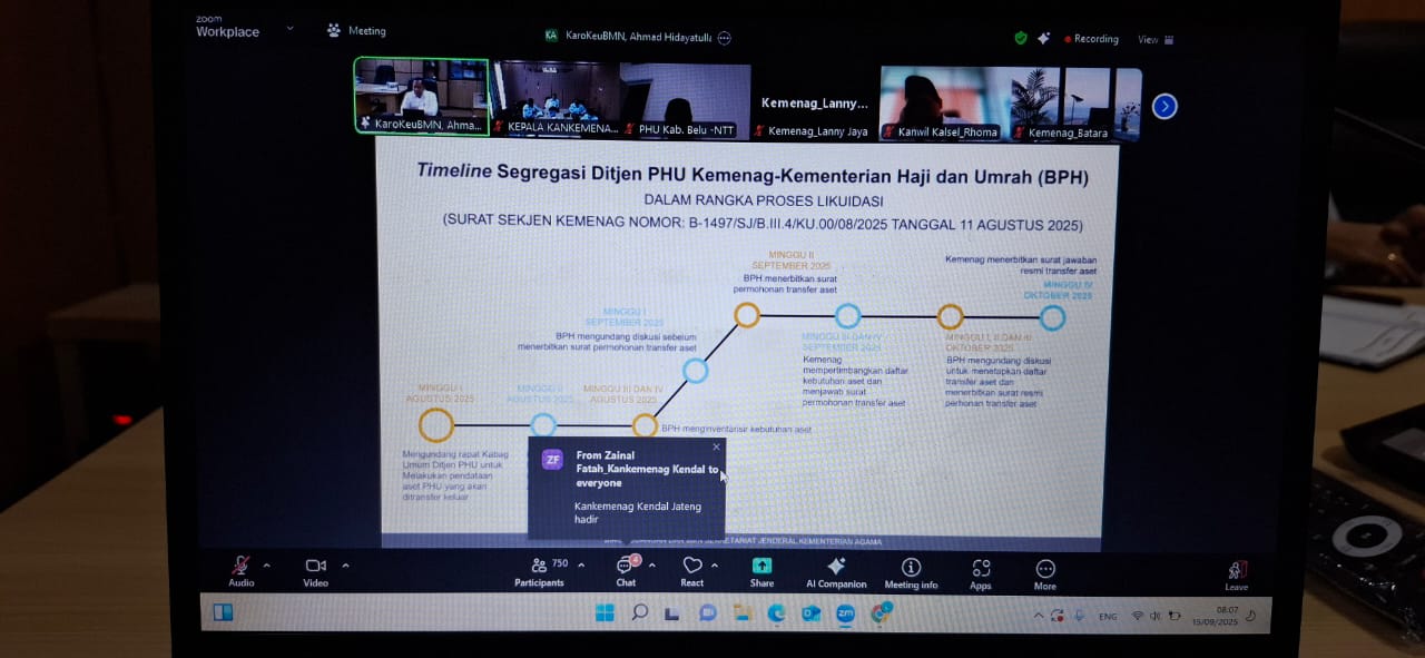 Rapat persiapan likuidasi Ditjen PHU secara daring