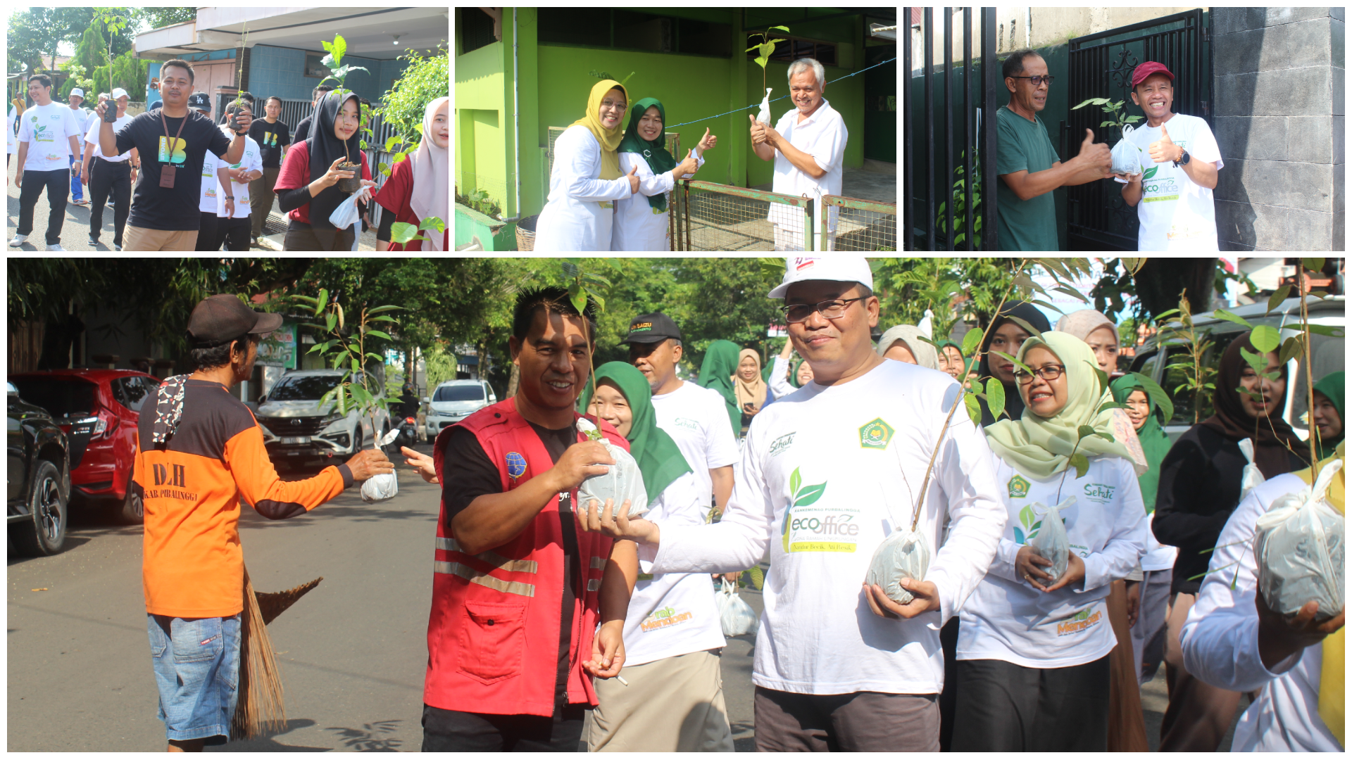 Kemenag Asri, Kankemenag Purbalingga gelar jalan sehat dan bagikan 2025 bibit pohon