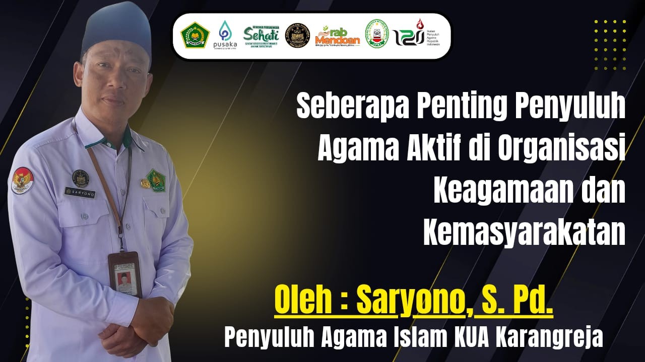 Seberapa penting penyuluh agama aktif di organisasi kemasyarakatan atau keagamaan?