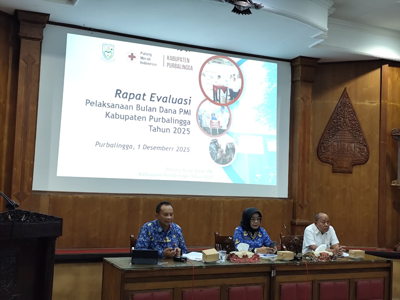 Rapat evaluasi bulan dana PMI tahun 2025