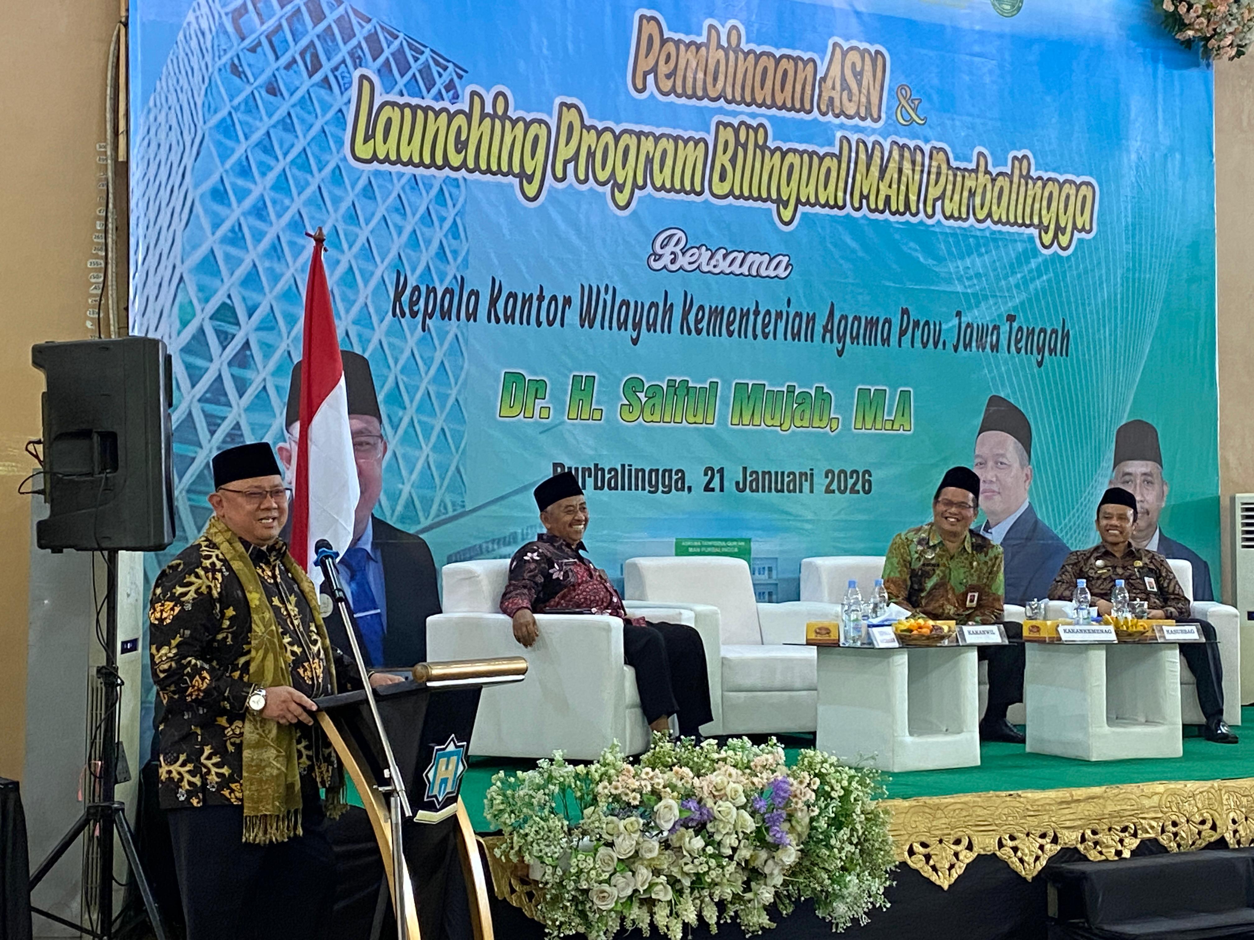 Pembinaan ASN MAN Purbalingga oleh Kakanwil Jateng
