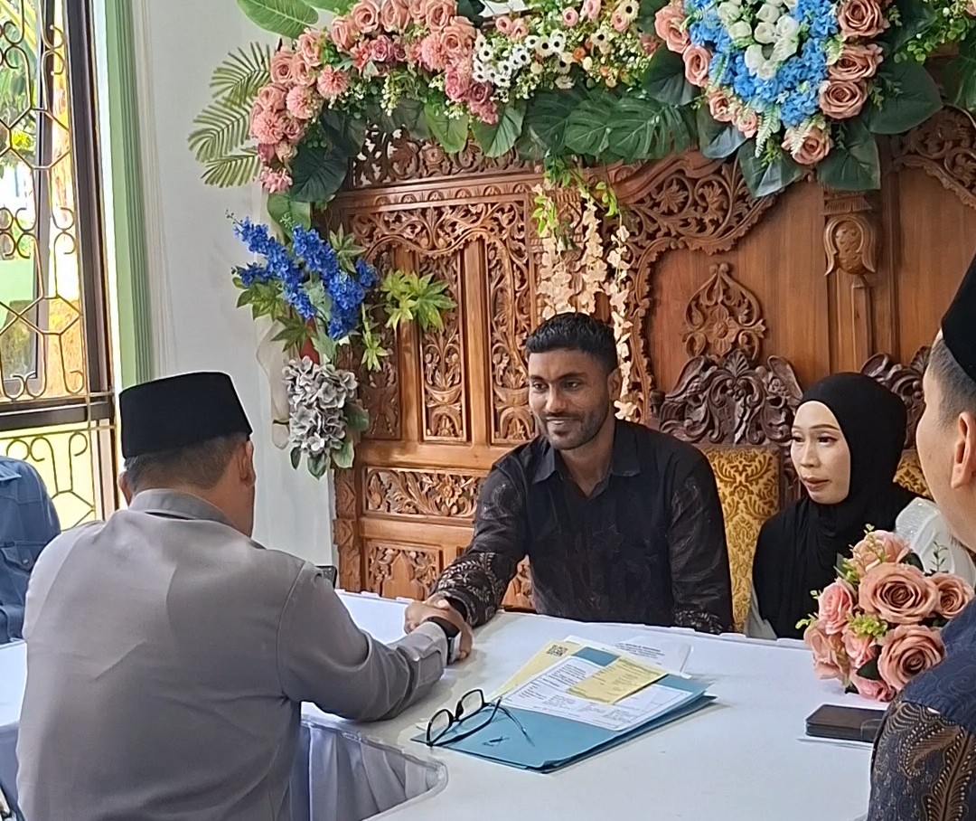 Akad nikah pasangan asal Indonesia-India gunakan tiga bahasa