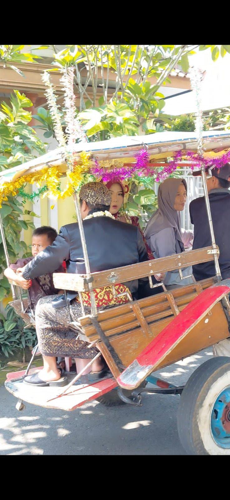 Unik! Naik dokar ke pelaminan