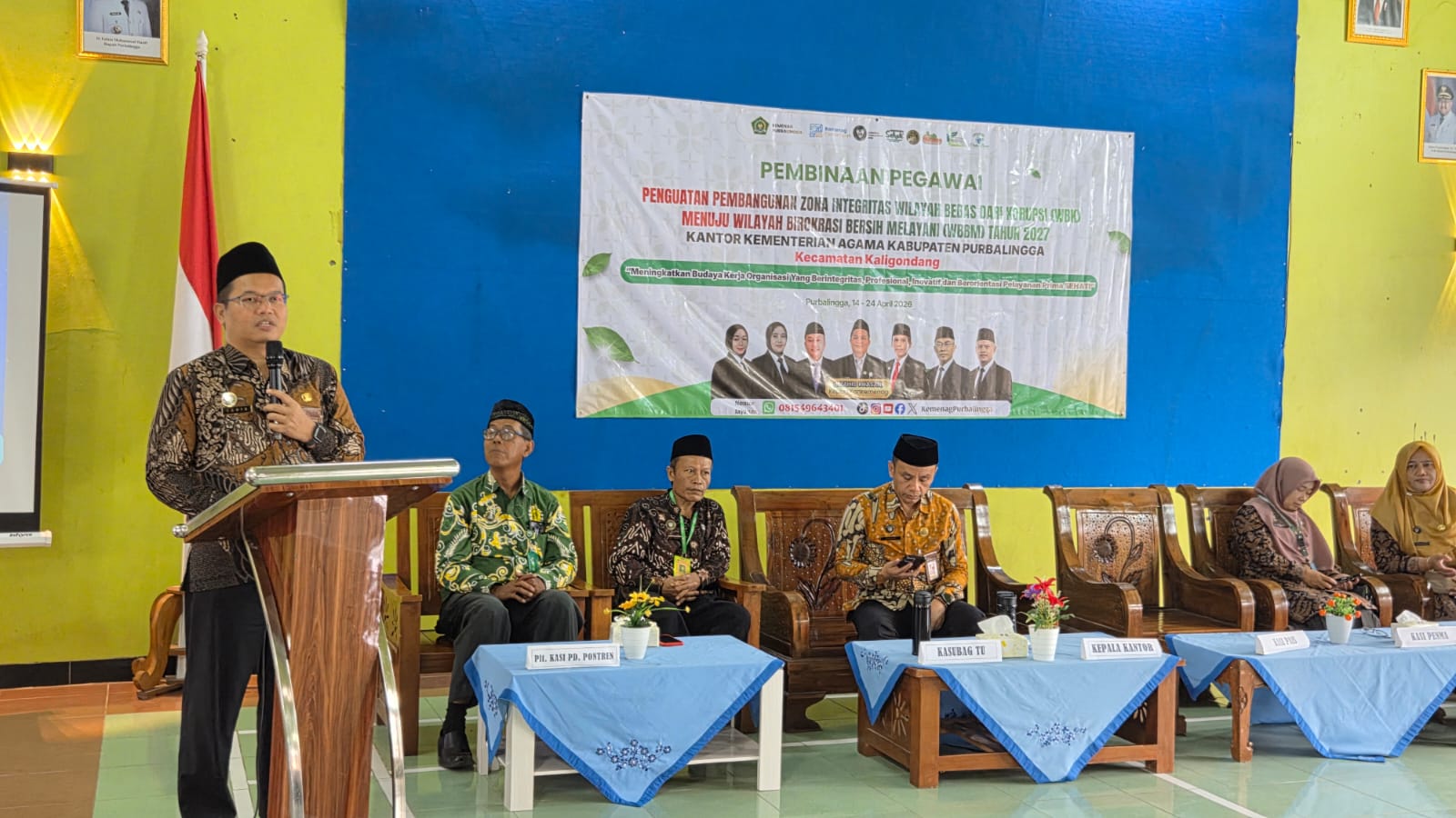 Roadshow di Kaligondang, Zahid Tegaskan Trilogi Penguat WBK Menuju WBBM, Ketua PZI Simulasikan Layanan Prima SEHATI