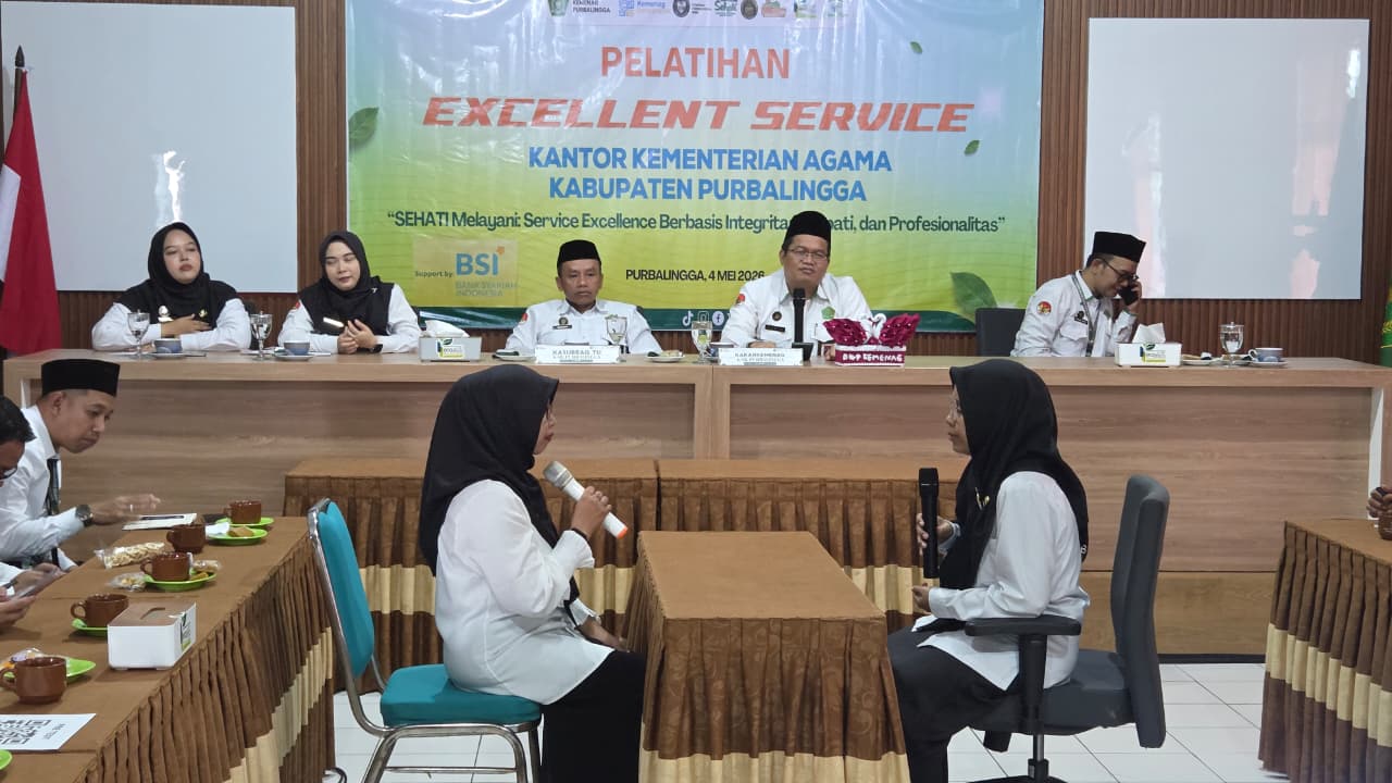 Sharing session excellent service Kankemenag Purbalingga menuju WBBM 2027