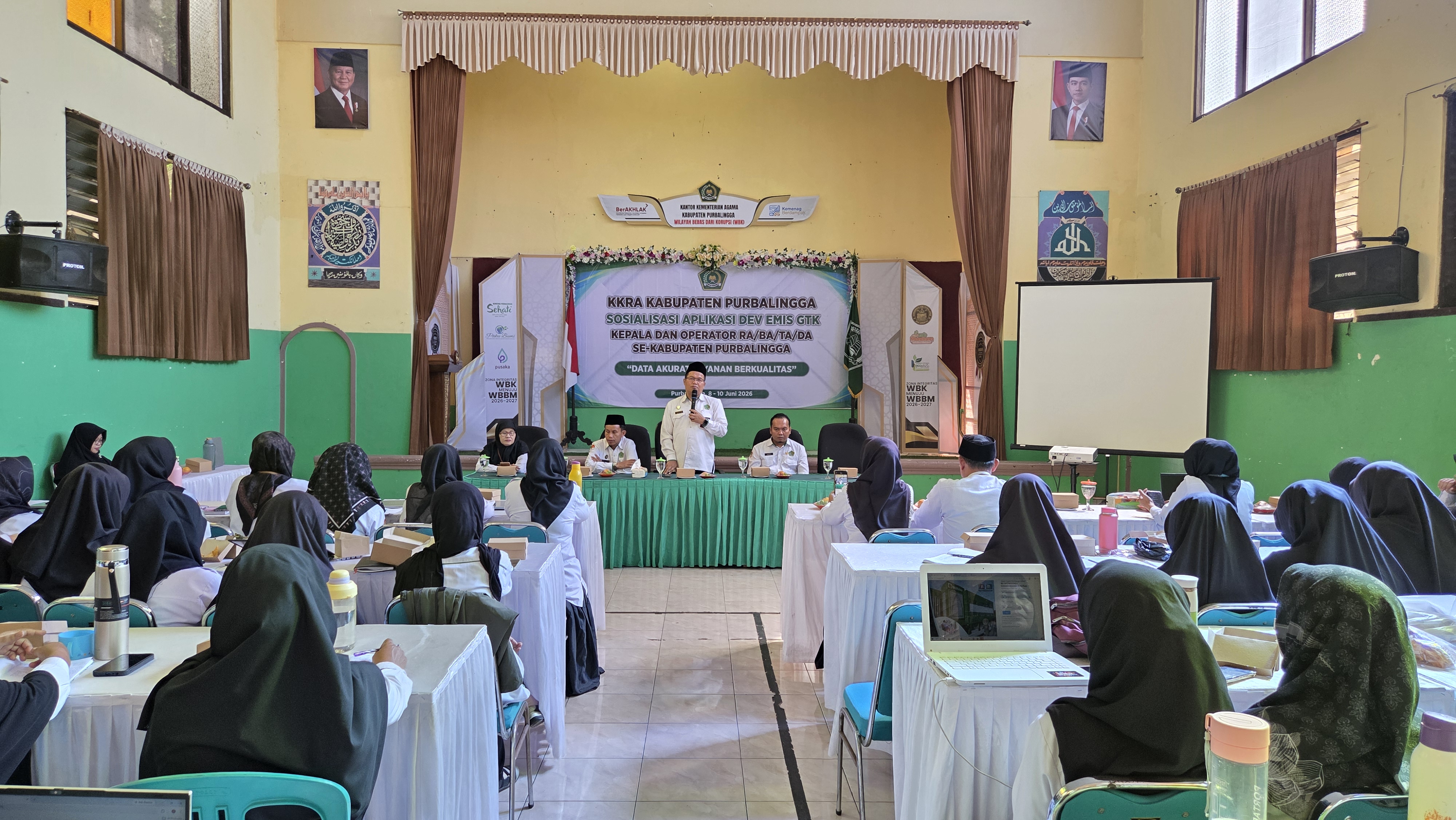 Data Akurat Fondasi Kebijakan dan Peningkatan Mutu Pendidikan, Pesan Kakan Kemenag saat Buka Sosialisasi DEV EMIS GTK RA Se-Purbalingga