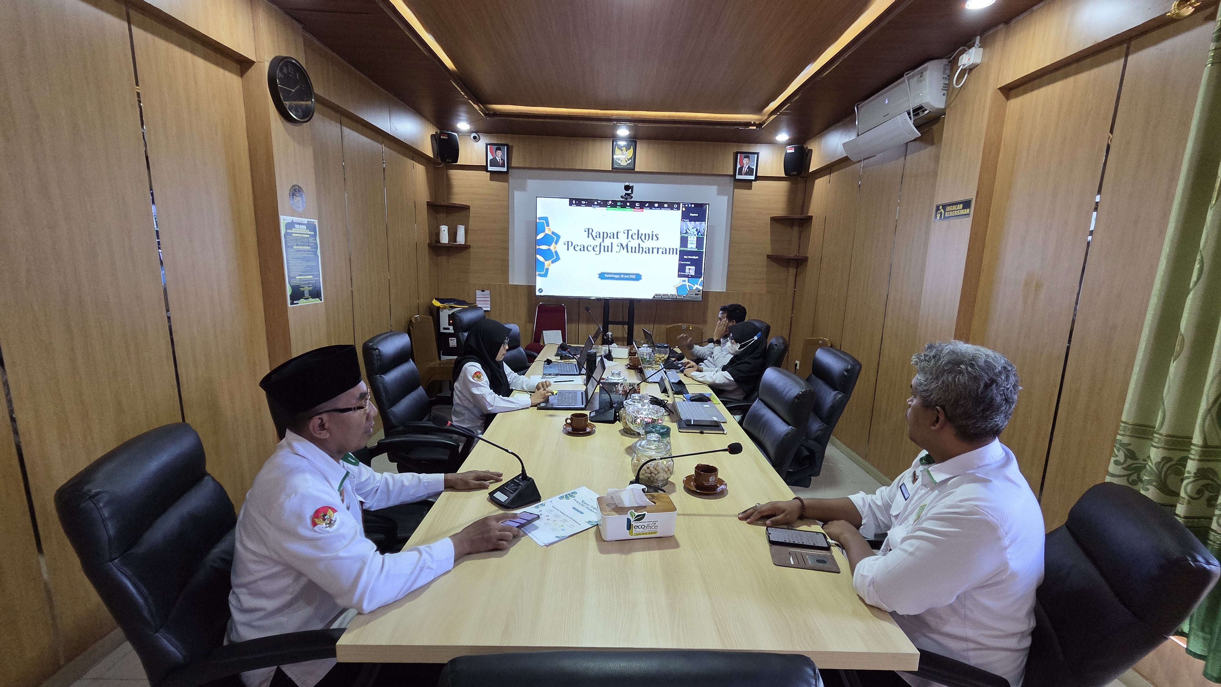 Kantor Kementerian Agama Kabupaten Purbalingga menggelar rapat teknis secara daring dalam rangka persiapan kegiatan Peaceful Muharram 1448 H, Lebaran Yatim dan Penyandang Disabilitas tingkat kabupaten dan kecamatan, Senin (29/6/2026)
