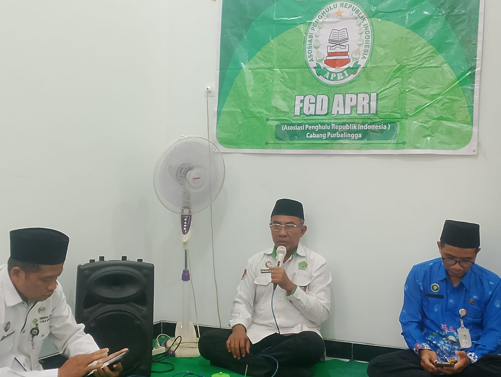 Kasi Bimas Islam, Moh. Nur Hidayat saat memberikan sambutan di pertemuan rutin APRI Purbalingga