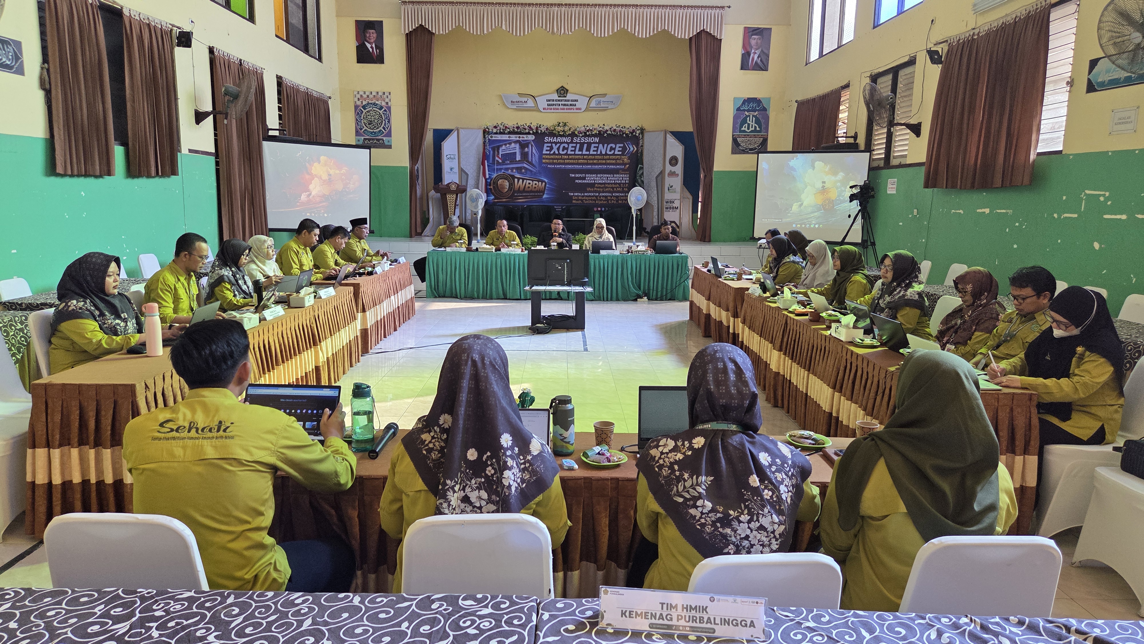 Pendampingan SAKIP DAN LKE ZI menuju WBBM bersama Tim Ortala Itjend Kemenag RI