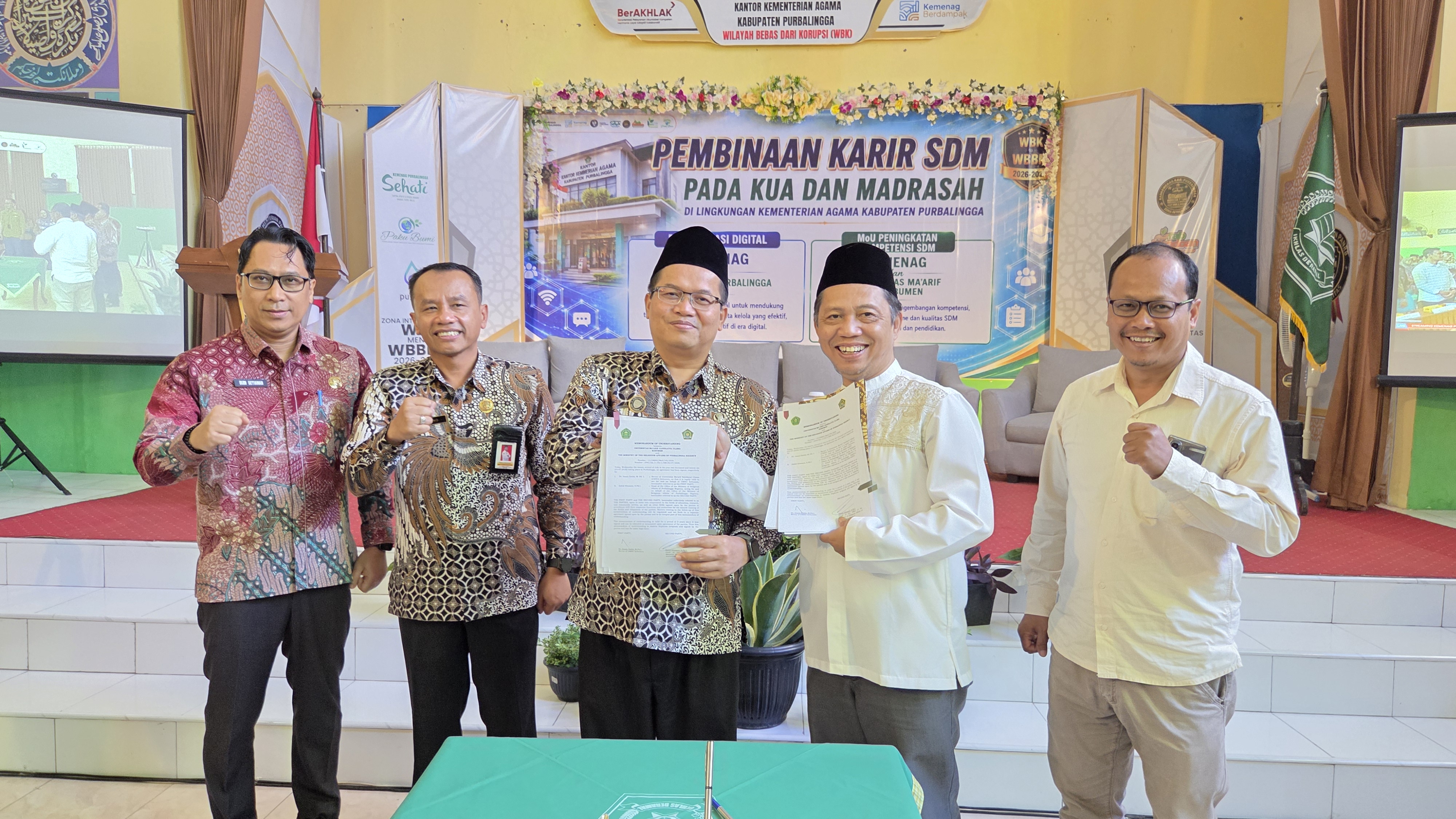 Rektor Universitas Ma'arif Nahdlatul Ulama (UMNU) Kebumen, Imam Satibi, mengapresiasi tata kelola Kantor Kementerian Agama Kabupaten Purbalingga yang berhasil meraih predikat Wilayah Bebas dari Korupsi (WBK).