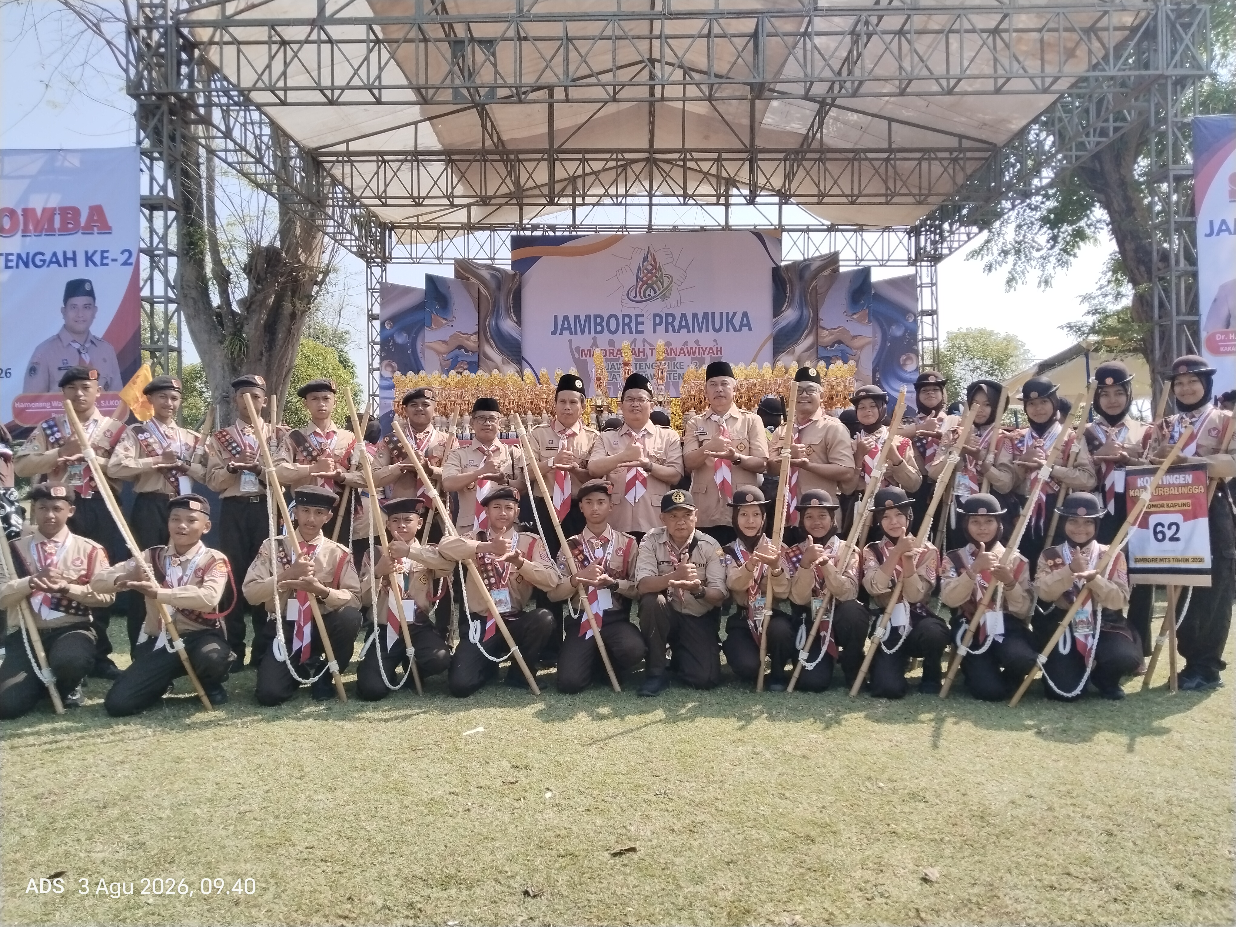 Sebanyak 24 murid madrasah dari Kabupaten Purbalingga mengikuti Jambore Madrasah Tsanawiyah (MTs) Tingkat Provinsi Jawa Tengah Tahun 2026 yang digelar pada 2–5 Agustus 2026 di Bumi Perkemahan Rama Sinta, Kompleks Candi Prambanan, Klaten.