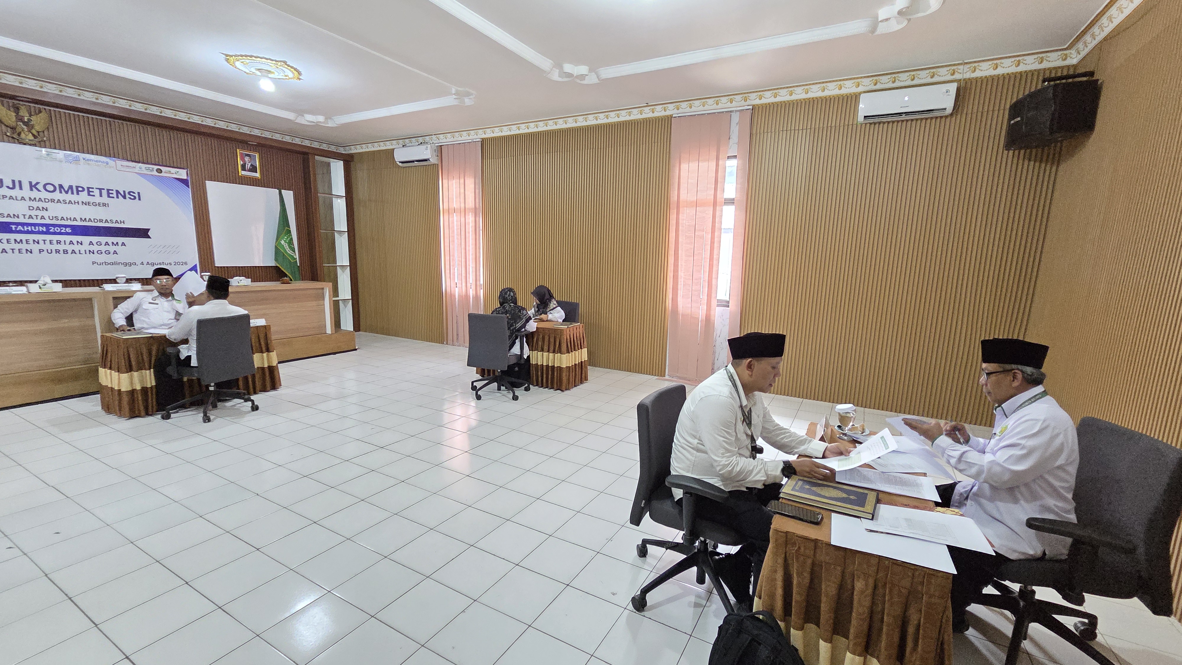 Kantor Kementerian Agama Kabupaten Purbalingga menggelar Seleksi Uji Kompetensi Calon Kepala Madrasah Negeri dan Kepala Urusan Tata Usaha (Kaur TU) Madrasah Negeri Tahun 2026 di Aula Galaksi, Selasa (4/8/2026).