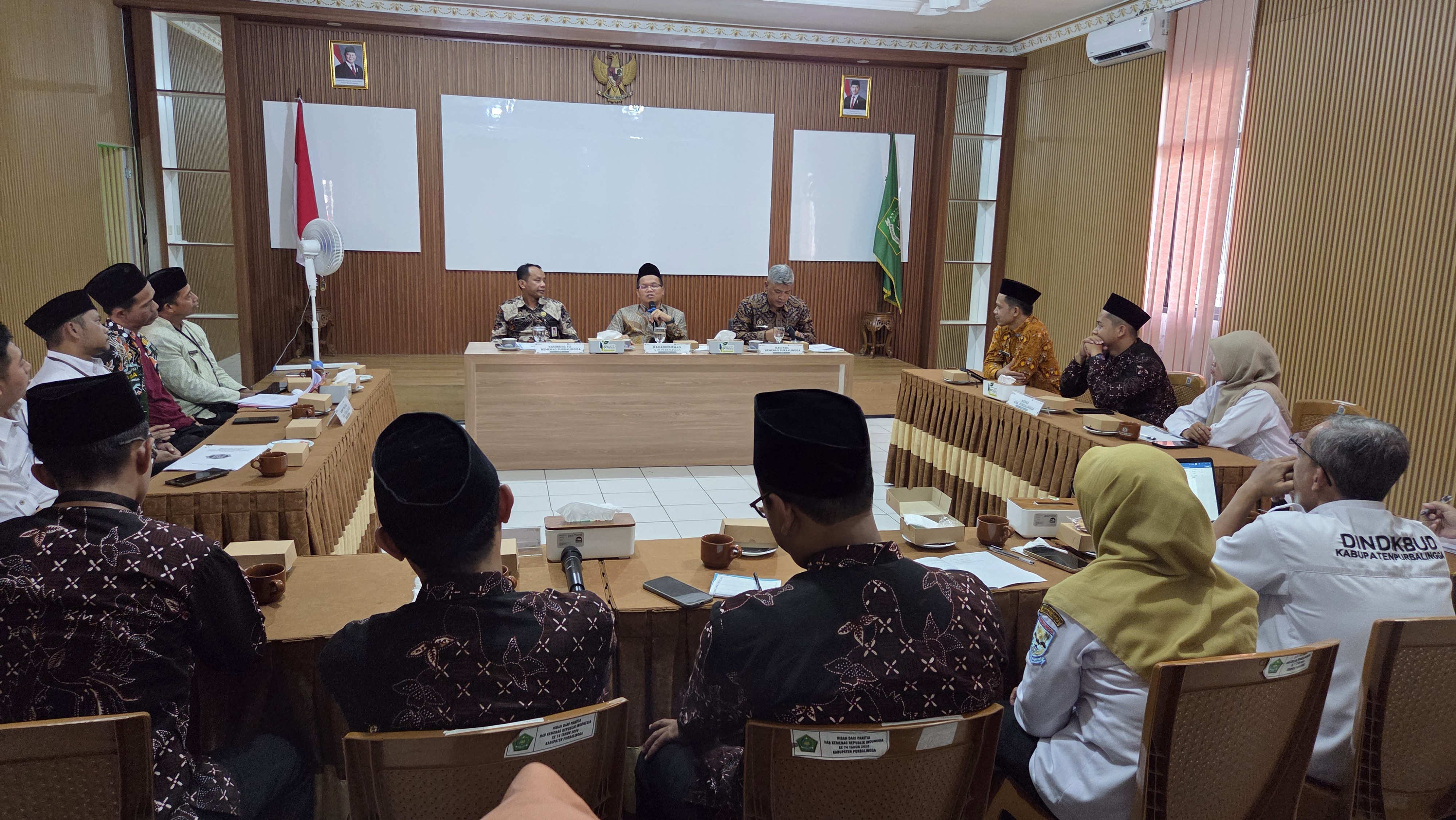 Kantor Kementerian Agama Kabupaten Purbalingga menerima audiensi DPD AGPAI Purbalingga terkait persiapan penyelenggaraan MAPSI PAI jenjang SD, SMP, SMA, dan SMK, Rabu (19/8/2026) di Aula Galaksi.