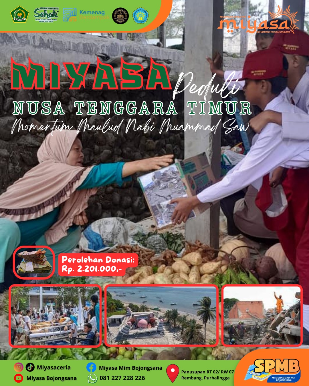 Siswa MI Muhammadiyah Bojongsana Galang Donasi untuk Korban Gempa NTT