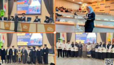 Dwita Setiyani, ASN Kantor Kementerian Agama Kabupaten Purbalingga, yang sukses mempertahankan disertasinya pada Ujian Terbuka Promosi Doktor Program Doktor Ilmu Manajemen, Senin (3/8/2026).