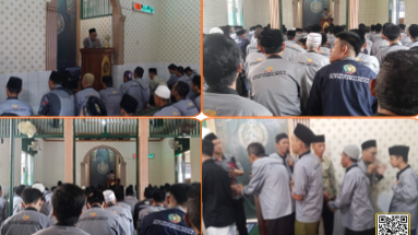 imam dan khatib dalam Sholat Istisqa yang digelar di Rutan Kelas IIB Purbalingga