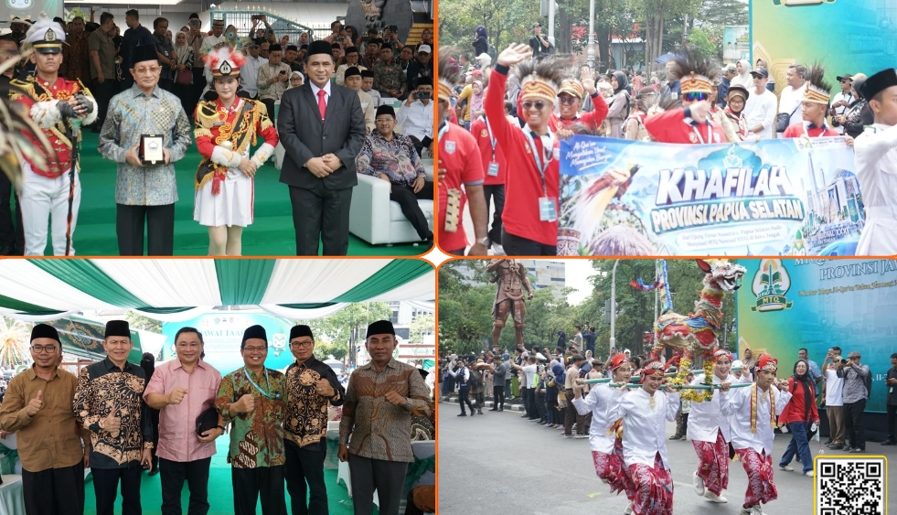 Gelaran Pawai Ta'aruf Semarakan MTQ Nasional Ke-3, Kakankemenag Purbalingga Ikut Berikan Layanan Terbaik