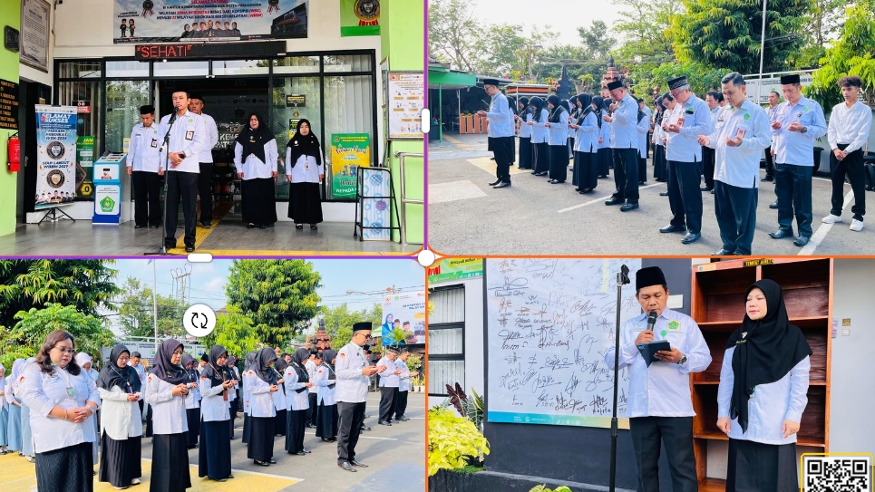 Mengheningkan Cipta, ASN Kankemenag Purbalingga Doakan Rekan Sejawat yang Gugur di Jayawijaya