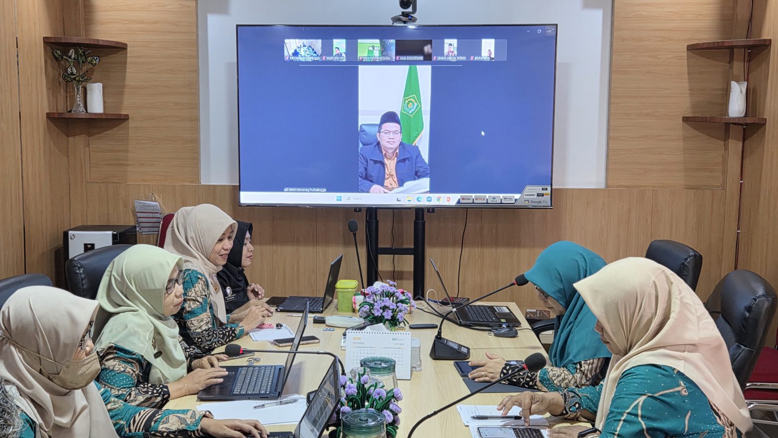 Kantor Kementerian Agama Kabupaten Purbalingga menyosialisasikan rangkaian kegiatan peringatan Hari Santri Nasional (HSN) Tahun 2026 melalui kegiatan Morning Briefing Online (MBO)