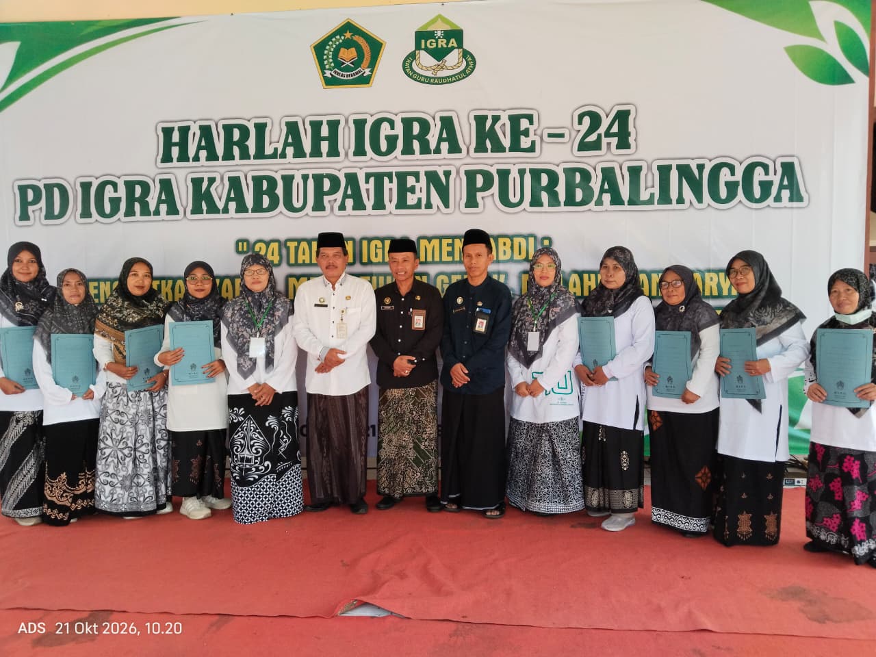 peringatan Hari Lahir (Harlah) ke-24 Ikatan Guru Raudhatul Athfal (IGRA) yang digelar oleh PD IDRA Kabupaten Kabupaten Purbalingga